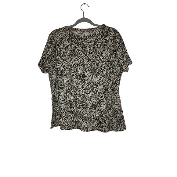 Athleta animal print graphic tee shirt size 1X - Picture 1 of 5